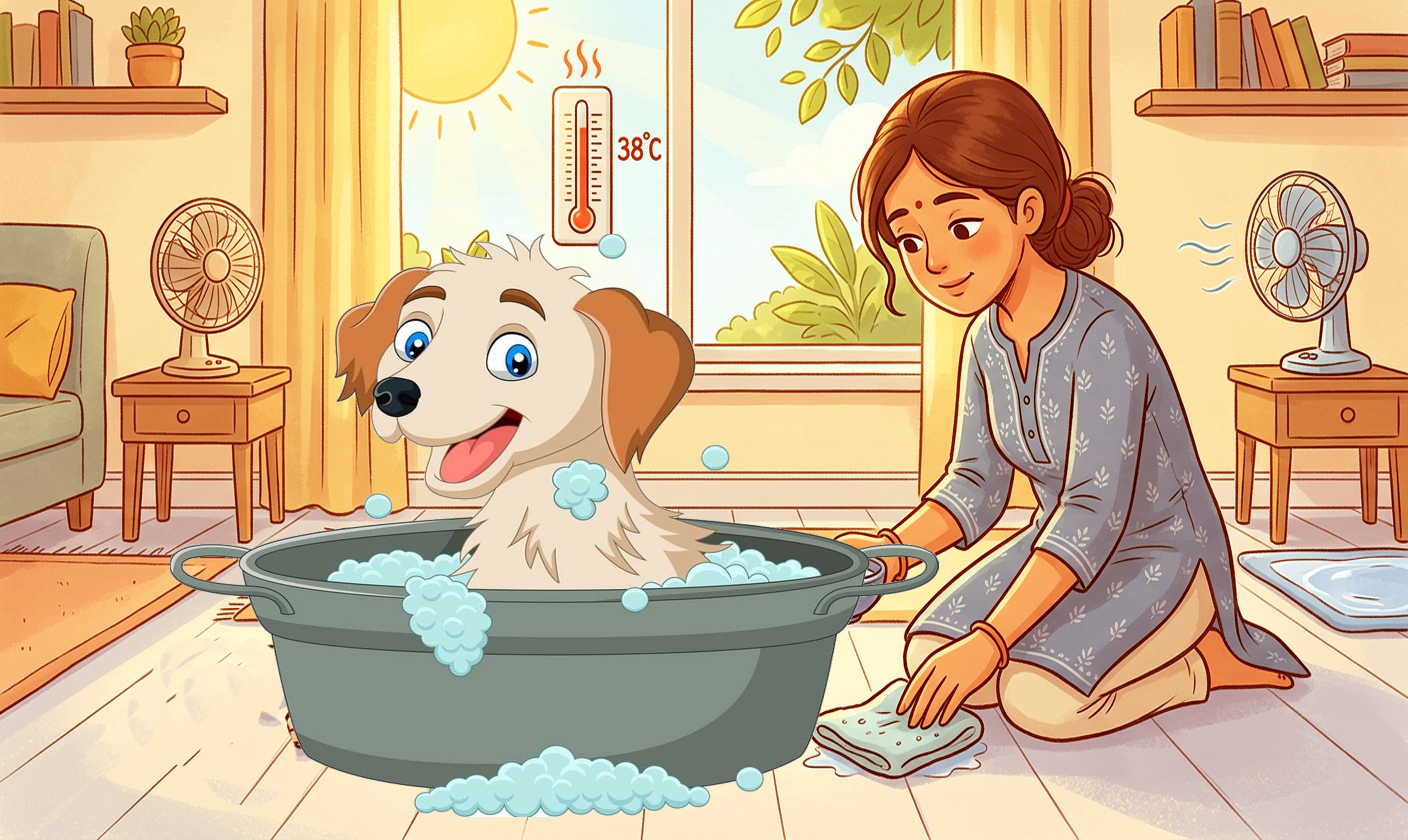 Dog caring in summer ina kalyani best dog food in summer (1)